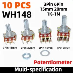10-Piece Potentiometer Set for Electronics