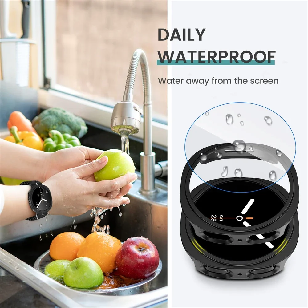 Vibrant Orange Silicone Strap for Galaxy Watch 8 5 Vibrant Orange Silicone Strap for Galaxy Watch 8 - Image 5