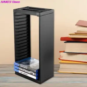 Black Gaming Disc Storage Tower for PS4 and Xbox