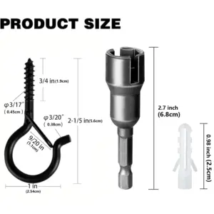 Outdoor Black Iron String Light Hooks Set 10 S1ca70df692c4460da6a6633f954b95c7V