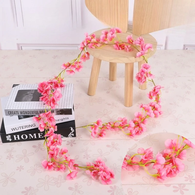 Artificial Cherry Blossom Vine 180cm for Indoor Decor 7 Artificial Cherry Blossom Vine 180cm for Indoor Decor - Image 7