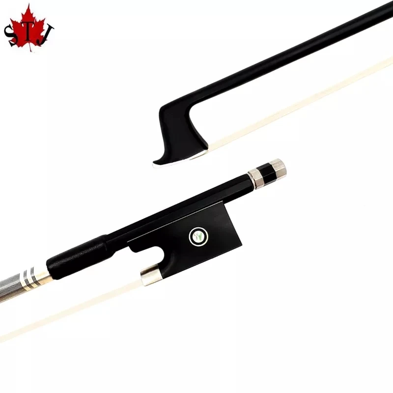 Carbon Fiber 4/4 Violin Bow with Ebony Frog 4 Carbon Fiber 4/4 Violin Bow with Ebony Frog - Image 4