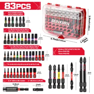 83-Piece Professional Driver Bit Set with Magnetic Tips 16 S1e505cfd04404ca39660490c028f45d50