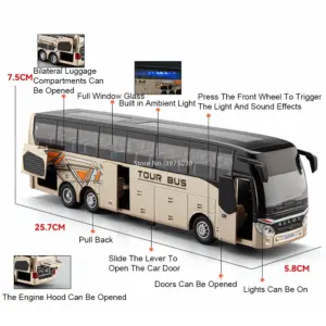 1:30 Alloy Diecast Shuttle Bus Model in Gold, White, Blue 10 S1e5f60b41f0141da99f639e4c3e34e5ac
