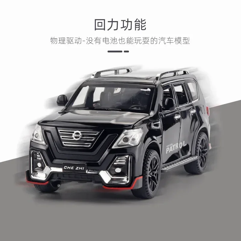 Black Nissan Patrol Cross Country Diecast Model 1:24 Scale 6 Black Nissan Patrol Cross Country Diecast Model 1:24 Scale - Image 6