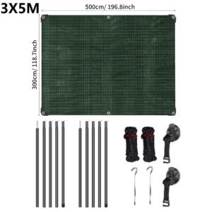 Durable Waterproof Car Side Awning 2x3m–4x5m 16 S1e76871774e846228d95a475829a35c7j