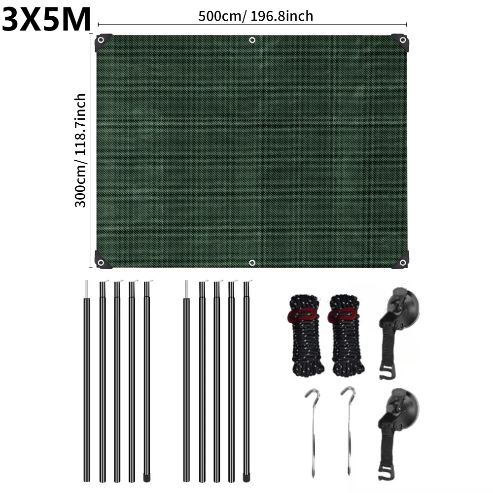 Durable Waterproof Car Side Awning 2x3m–4x5m 7 Durable Waterproof Car Side Awning 2x3m–4x5m - Image 7