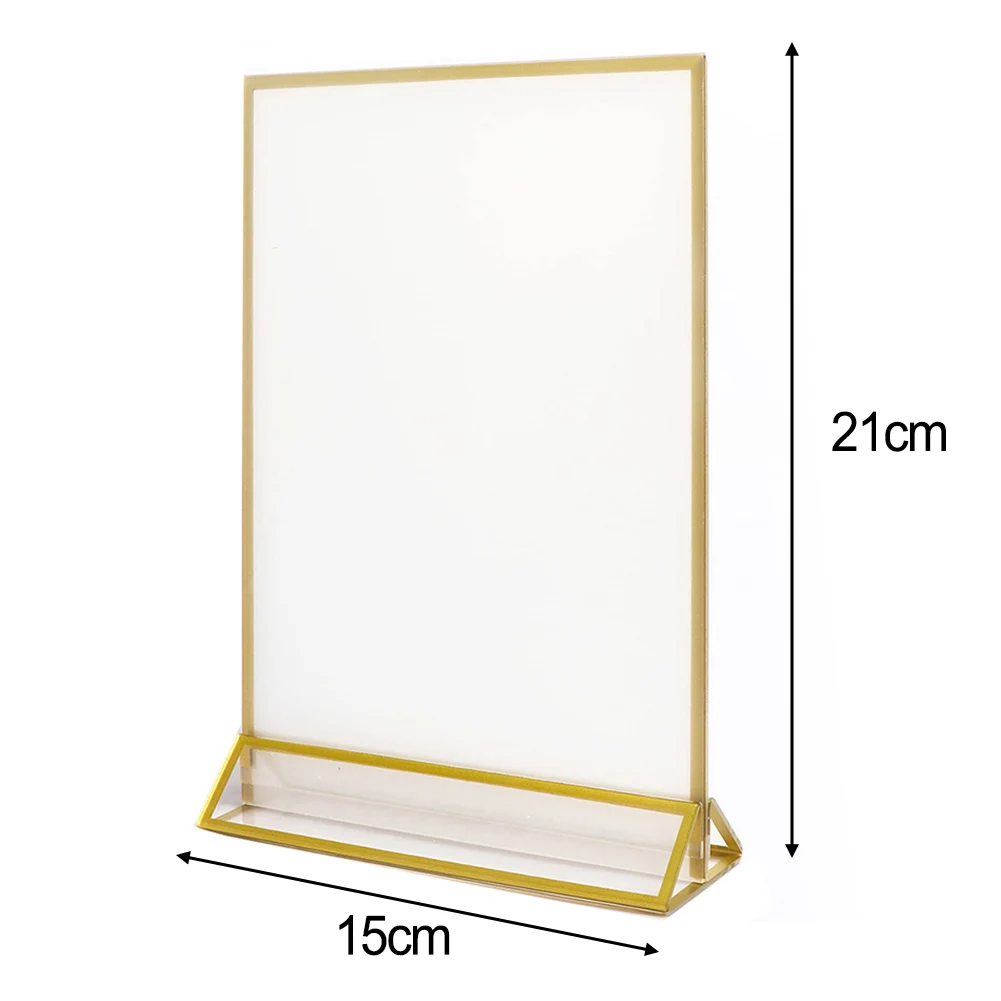 Gold Border Acrylic Sign Holder 10x15cm, 13x18cm, 15x21cm 10 Gold Border Acrylic Sign Holder 10x15cm, 13x18cm, 15x21cm - Image 10