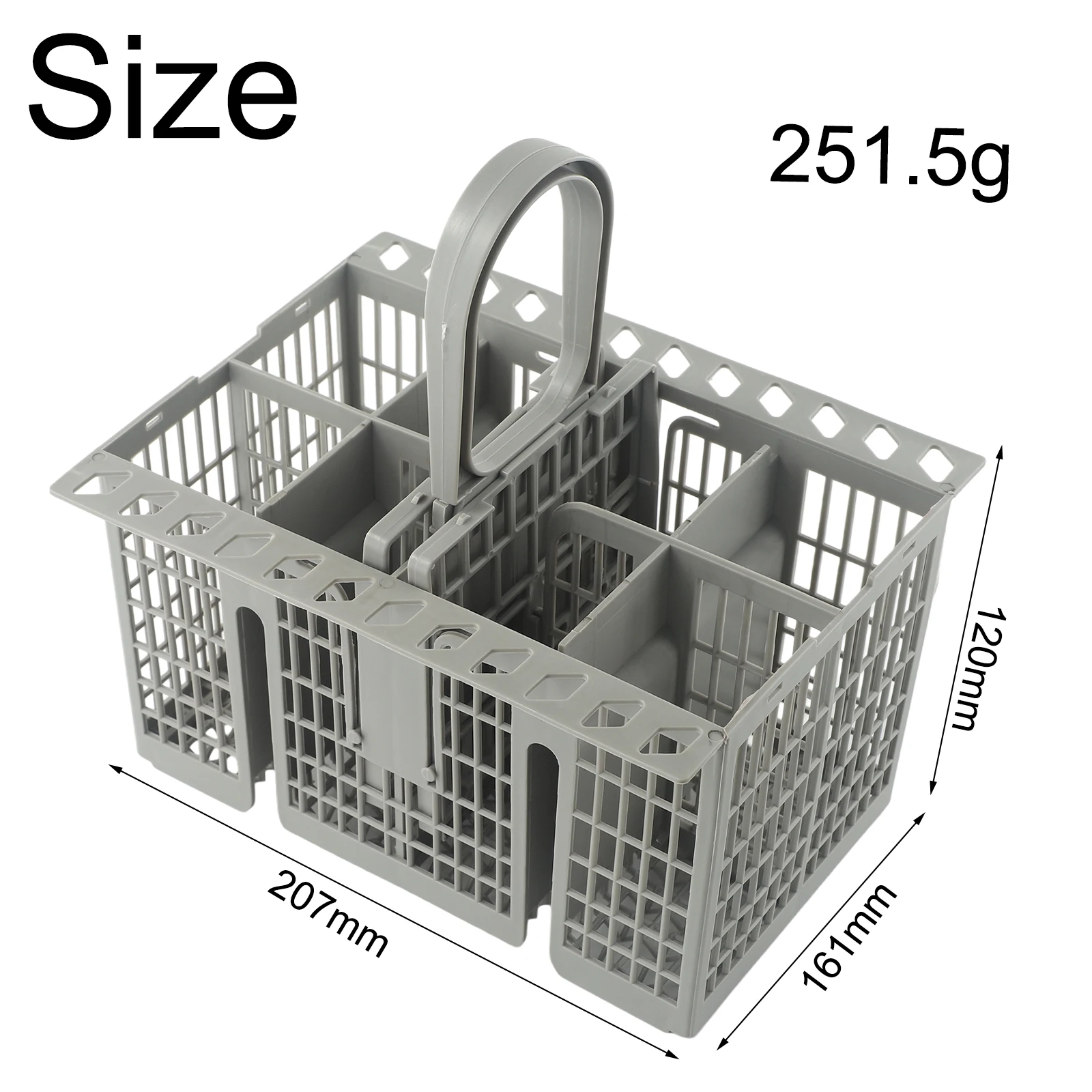Gray Dishwasher Cutlery Basket for Multiple Models 3 Gray Dishwasher Cutlery Basket for Multiple Models - Image 3