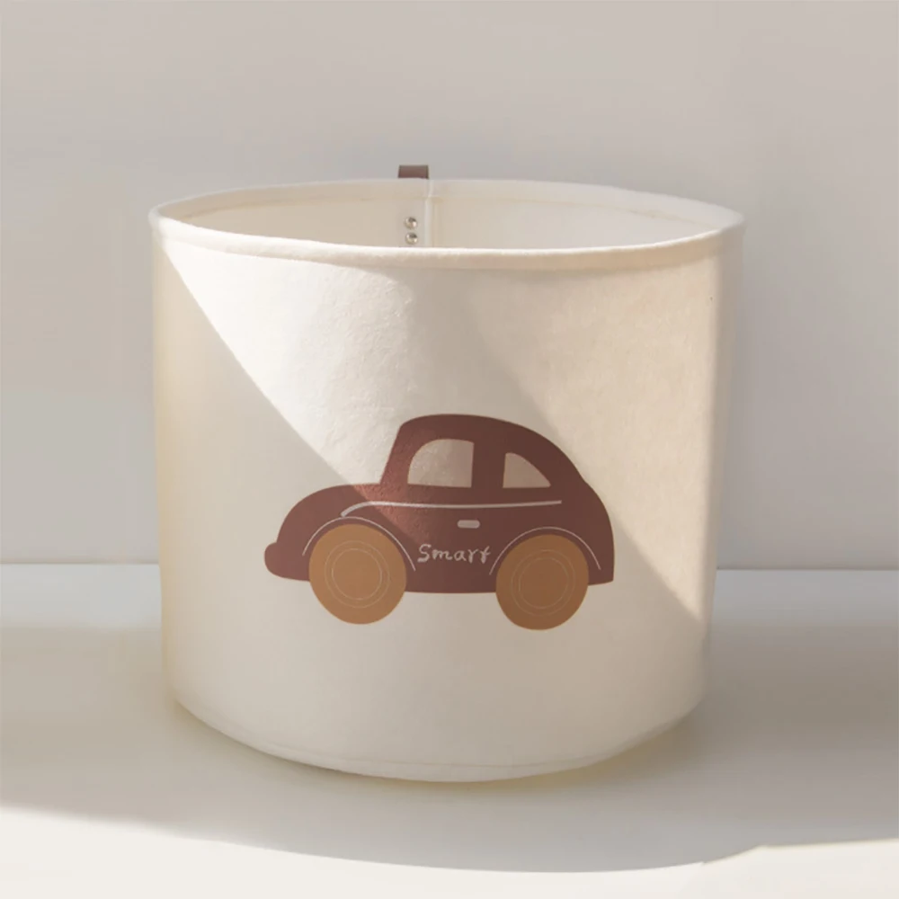 Foldable Cotton Toy Storage Basket with Animal Prints 5 Foldable Cotton Toy Storage Basket with Animal Prints - Image 5