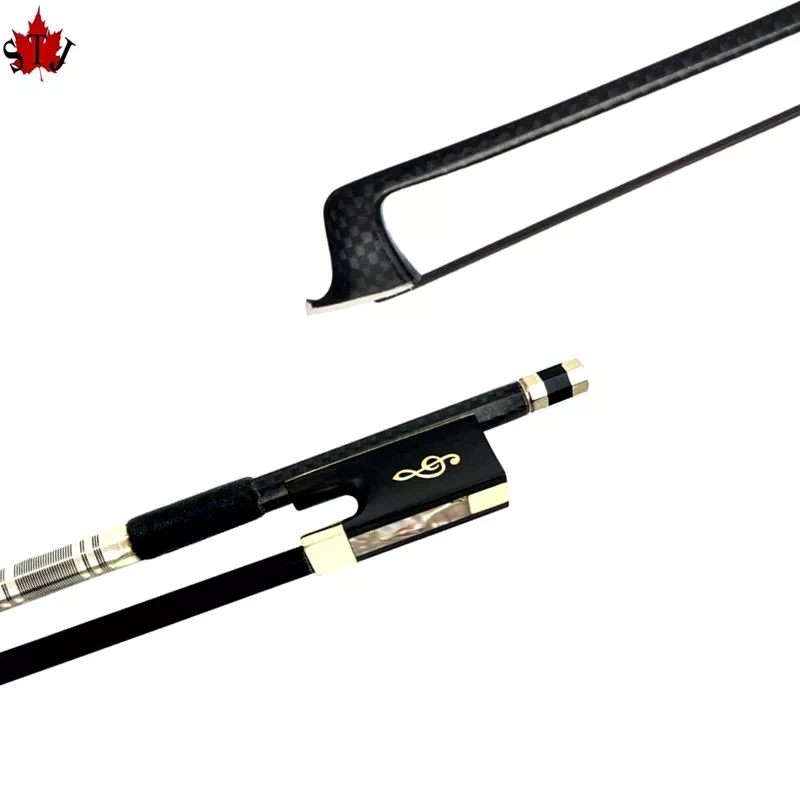 Carbon Fiber 4/4 Violin Bow with Ebony Frog 9 Carbon Fiber 4/4 Violin Bow with Ebony Frog - Image 9
