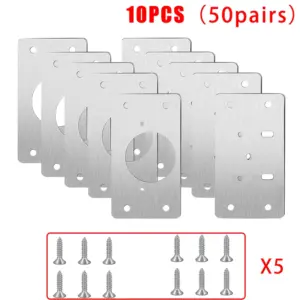 Stainless Steel Cabinet Hinge Repair Plates Set 17 S1eff1563f1f04247b4d7ed6f794849c7Q