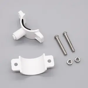 White 40mm Plastic Plumbing Clamp for Waste Pipes 6 S1f099b60a4cb44d5aee46e95bc3b774bO