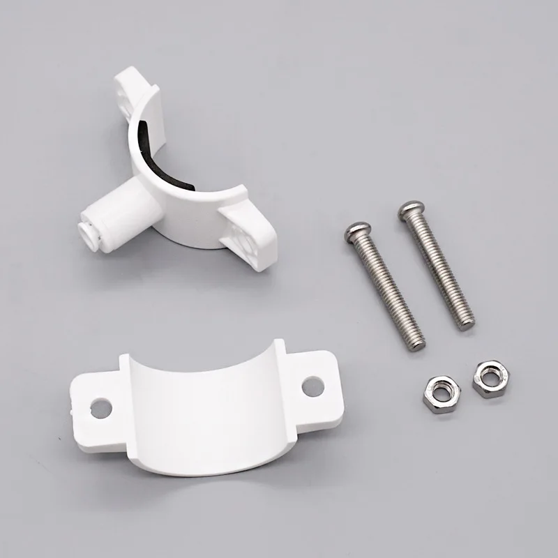 White 40mm Plastic Plumbing Clamp for Waste Pipes 2 White 40mm Plastic Plumbing Clamp for Waste Pipes - Image 2