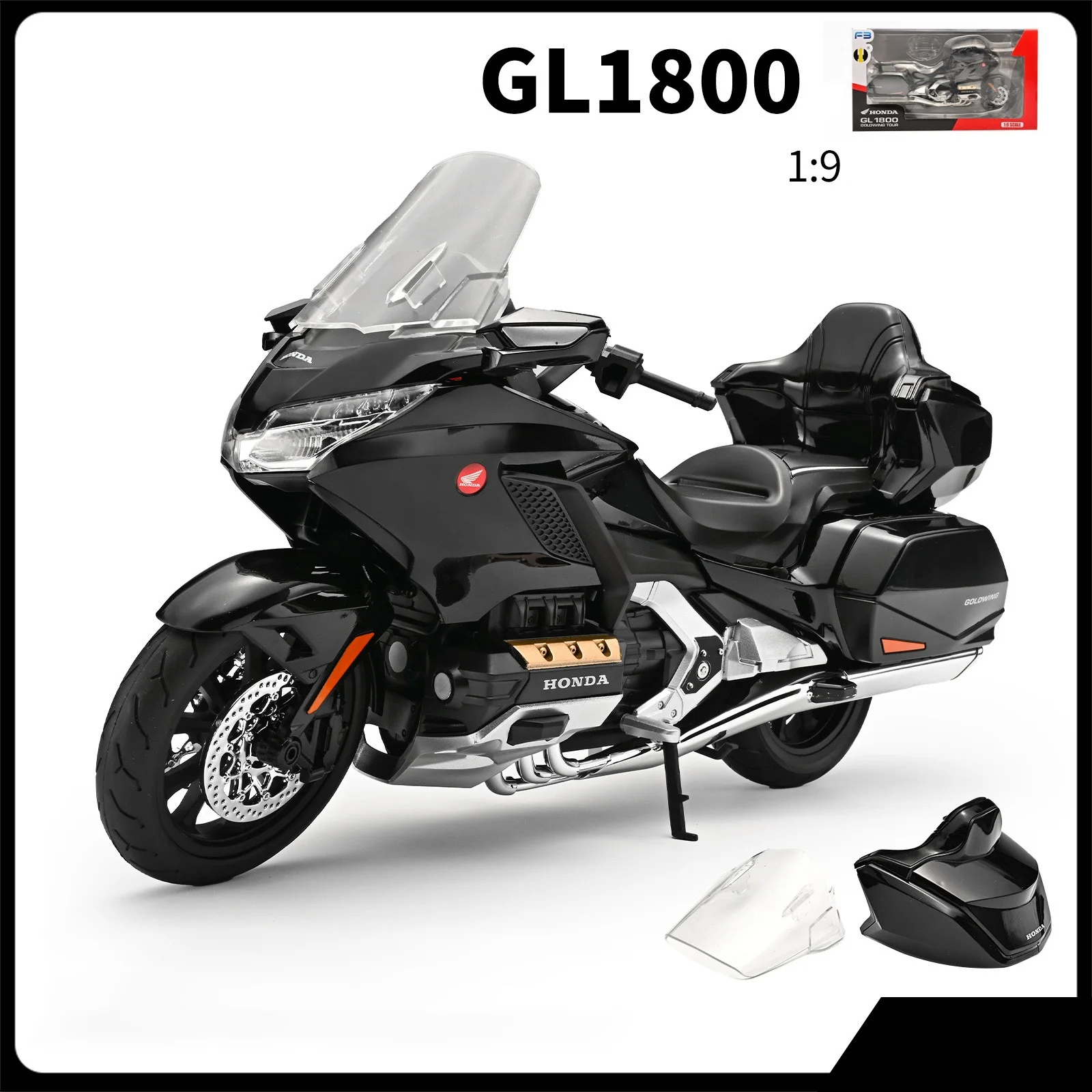 Red Honda Goldwing Diecast Model 1:9 Scale 10 Red Honda Goldwing Diecast Model 1:9 Scale - Image 10