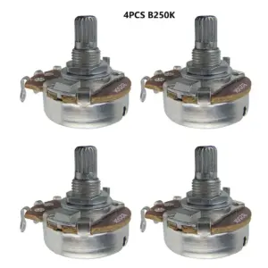Set of 4 Guitar Potentiometers 250KΩ/500KΩ 24.5mm 18 S1f3f1ec0052b4657a7cf8f50043fd418x