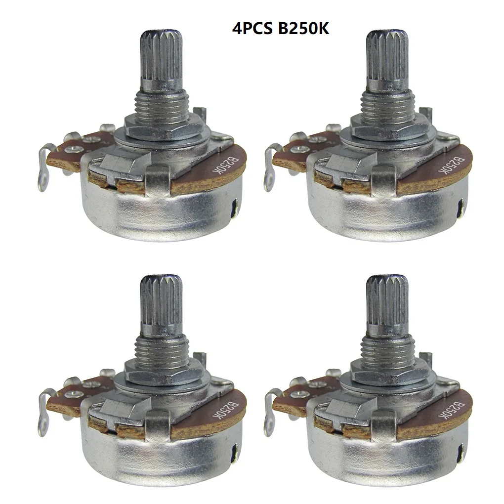 Set of 4 Guitar Potentiometers 250KΩ/500KΩ 24.5mm 9 Set of 4 Guitar Potentiometers 250KΩ/500KΩ 24.5mm - Image 9