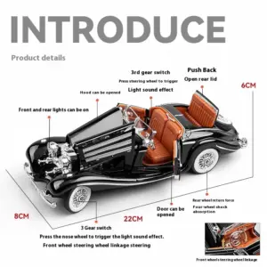 Silver Diecast Classic Car Model 1:24 Scale 11 S1f48b0e32c354e499cc424c8c9f9e79eK