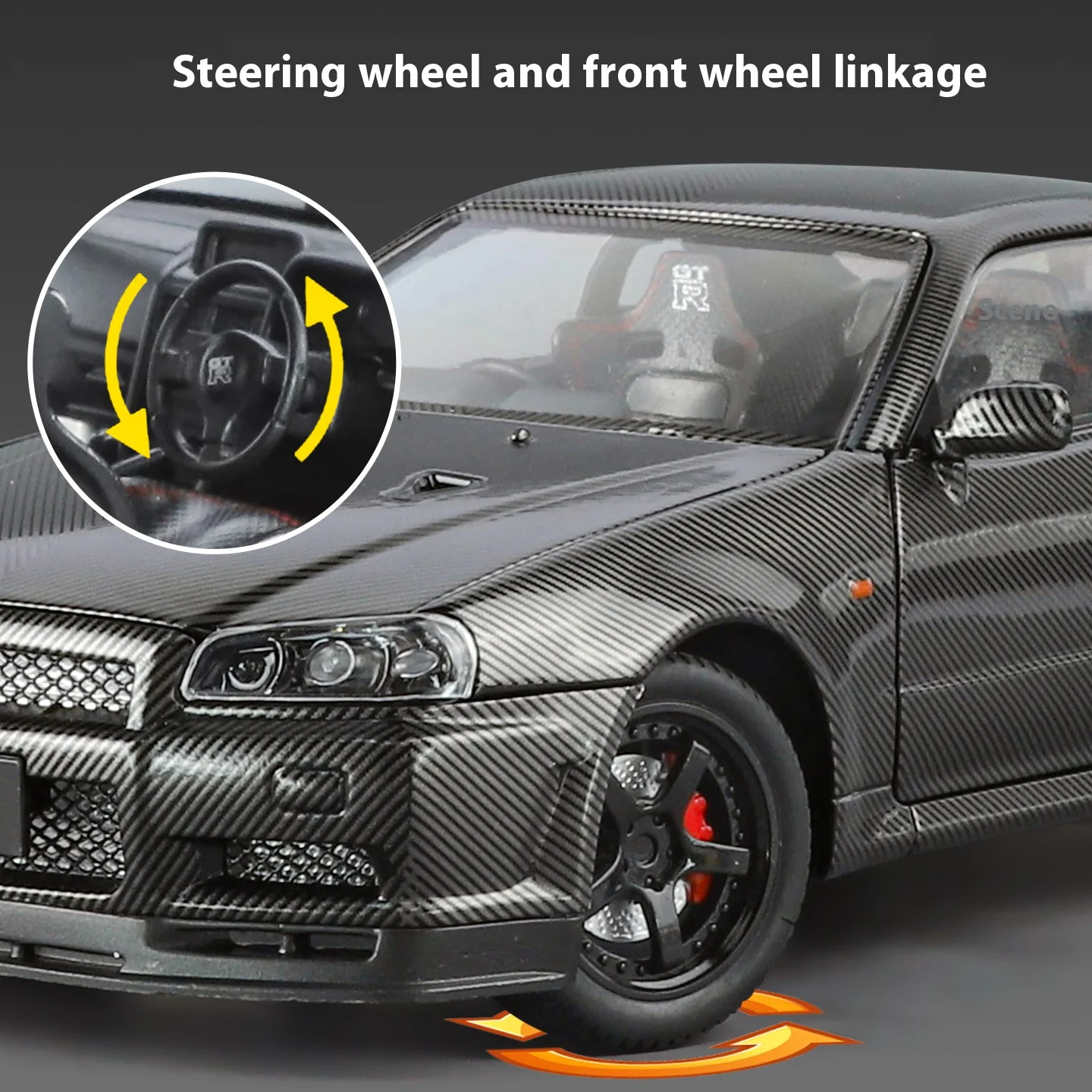 1/24 Nissan GTR-R34 Diecast Model Replica 3 1/24 Nissan GTR-R34 Diecast Model Replica - Image 3