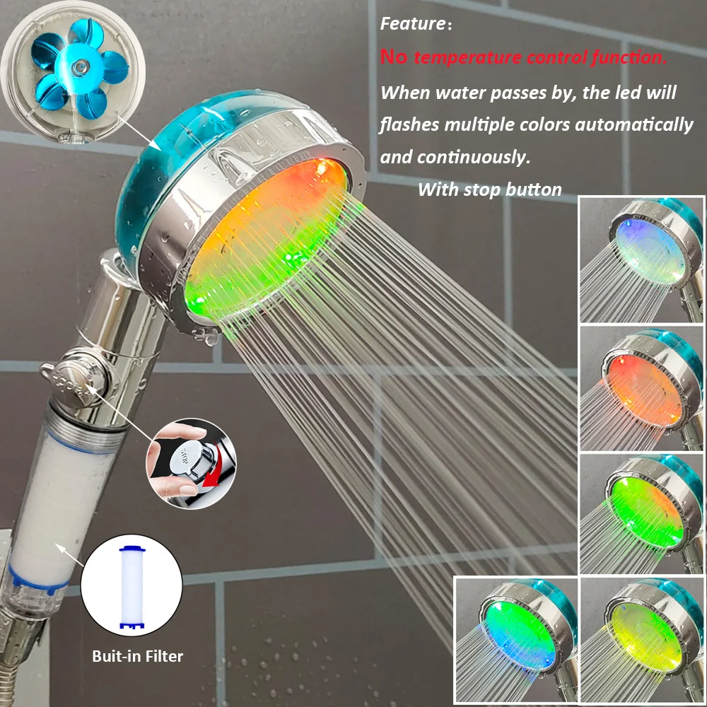 LED Shower Head with Color Change and Flow Control 10 LED Shower Head with Color Change and Flow Control - Image 10