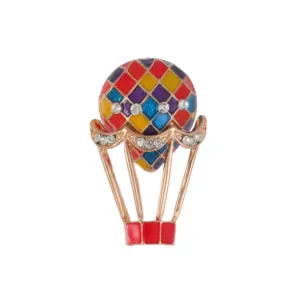 Colorful Hot Air Balloon Enamel Brooch