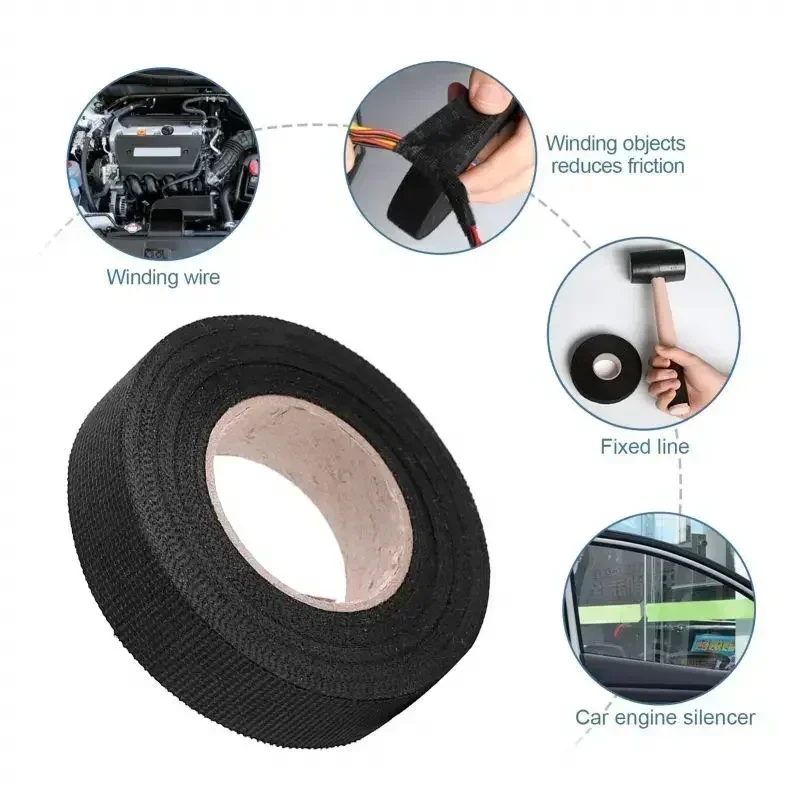 Black Polyester Electrical Insulating Tape 15m 6 Black Polyester Electrical Insulating Tape 15m - Image 6