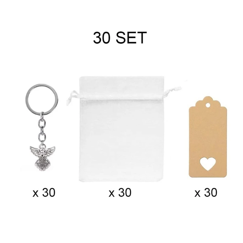 Elegant Angel Keychain Set with Gift Packaging 2 Elegant Angel Keychain Set with Gift Packaging - Image 2