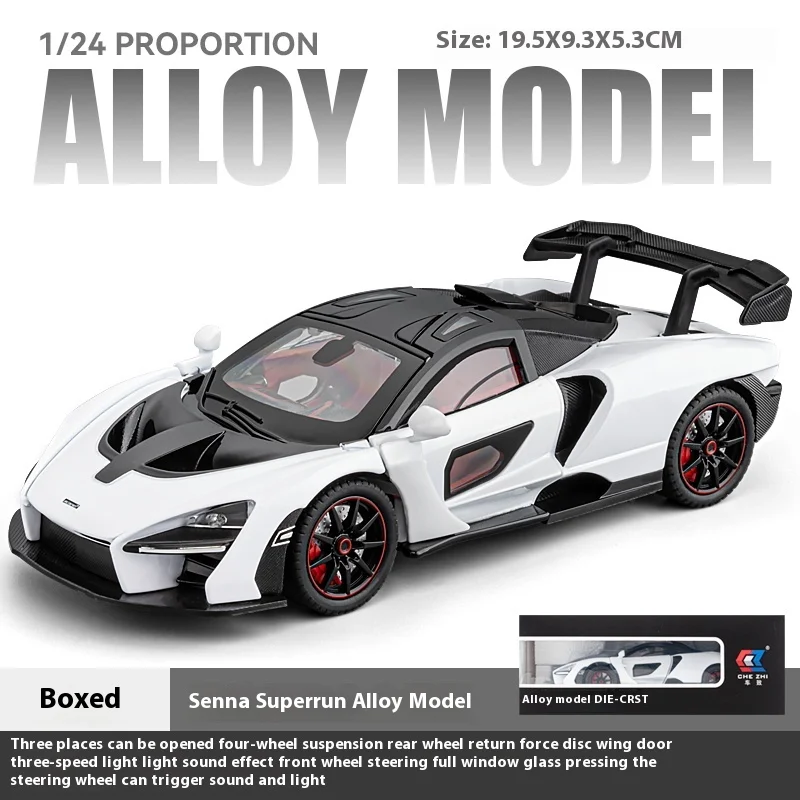 White McLaren Senna 1:24 Diecast Model 9 White McLaren Senna 1:24 Diecast Model - Image 9