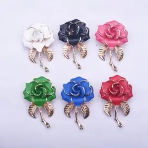 Vibrant Flower Brooch in Multiple Colors