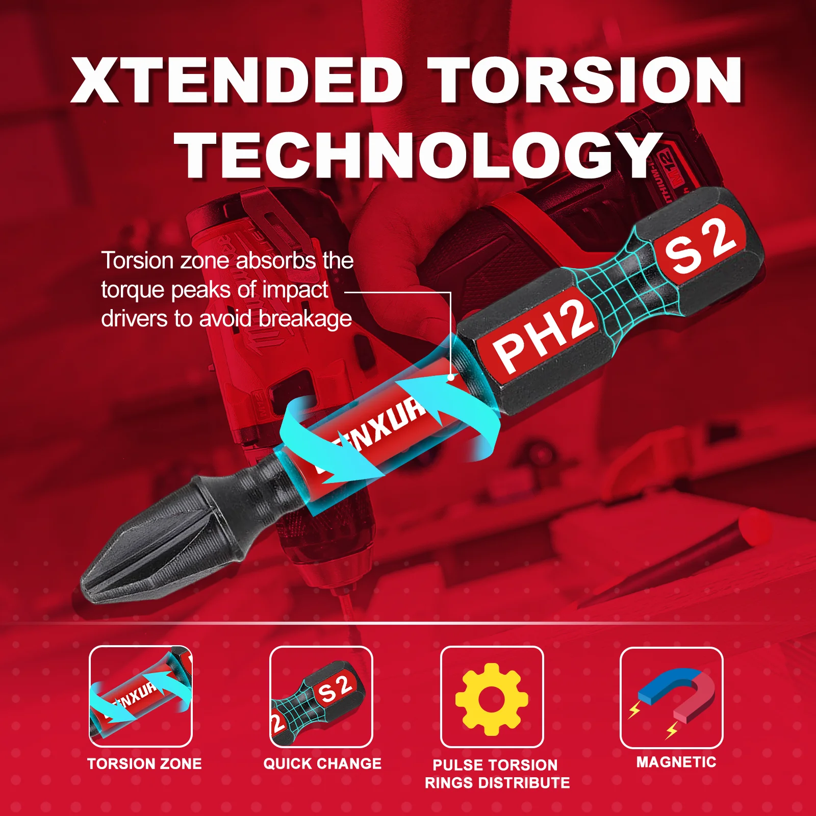Impact Magnetic Phillips Bits Set for Impact Drivers 5 Impact Magnetic Phillips Bits Set for Impact Drivers - Image 5