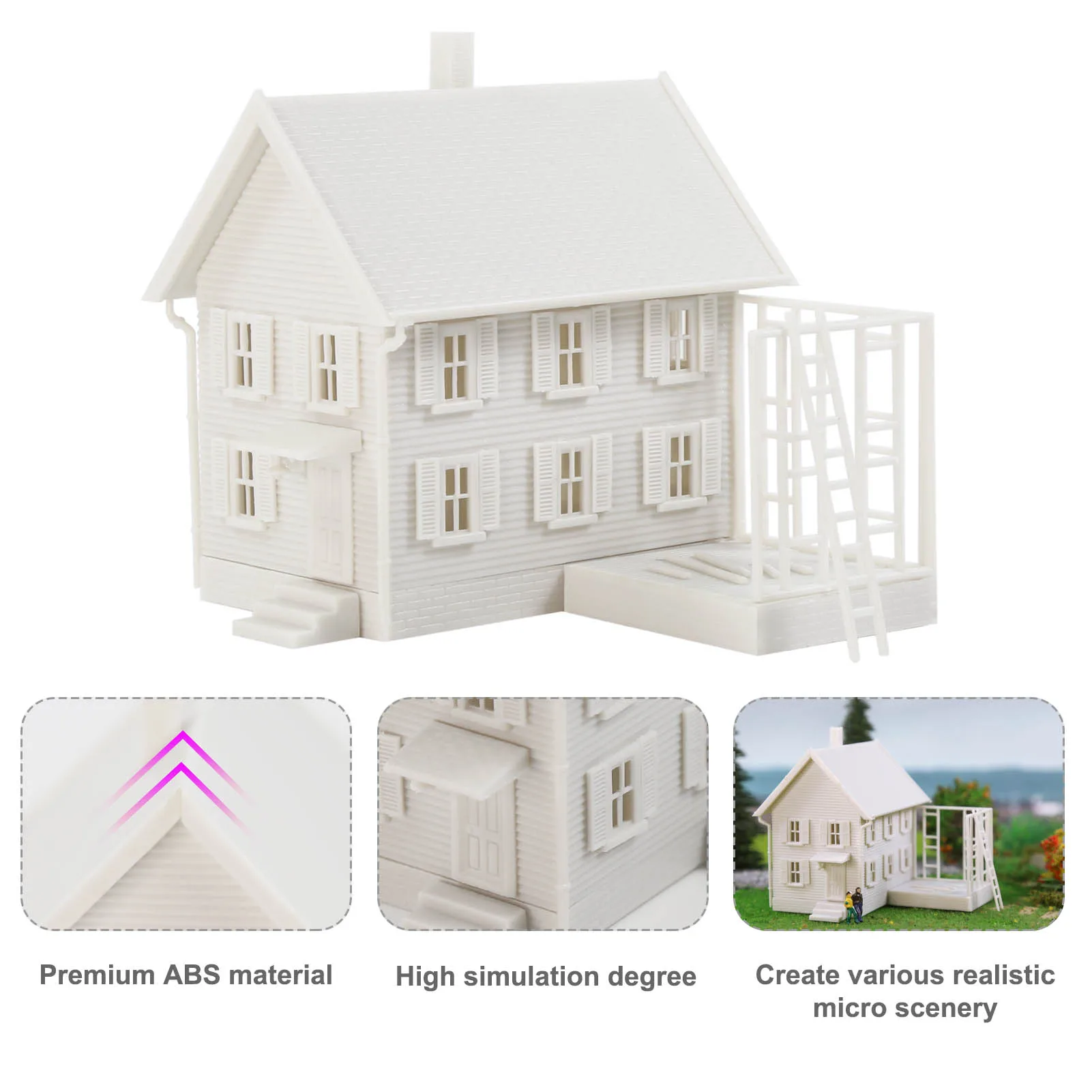 Evemodel 1:160 Scale House Kit Model JZN5881JJ-1 3 Evemodel 1:160 Scale House Kit Model JZN5881JJ-1 - Image 3