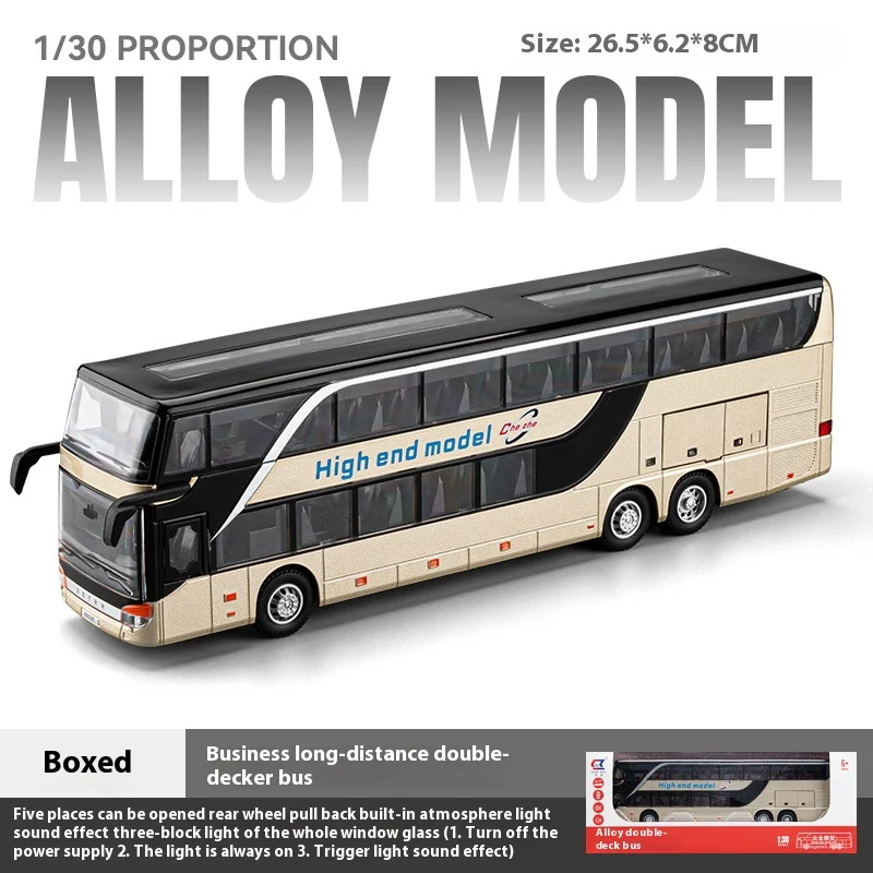 Luxury Double-Decker Model Bus 1:30 Scale 7 Luxury Double-Decker Model Bus 1:30 Scale - Image 7
