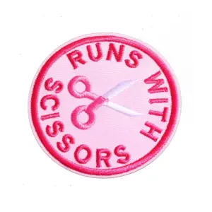 Pink Scissors Embroidered Patch 6.5 cm 8 S205205bf4b3b4818b648df150978a003D