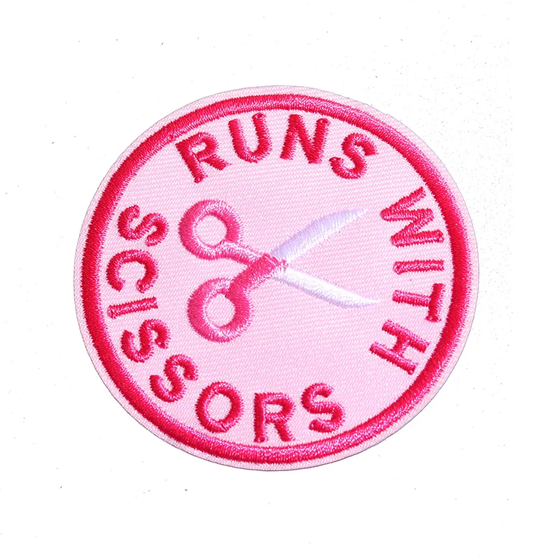 Pink Scissors Embroidered Patch 6.5 cm 4 Pink Scissors Embroidered Patch 6.5 cm - Image 4