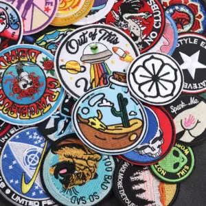 Circular Series Landscape Animal Iron-On Patches