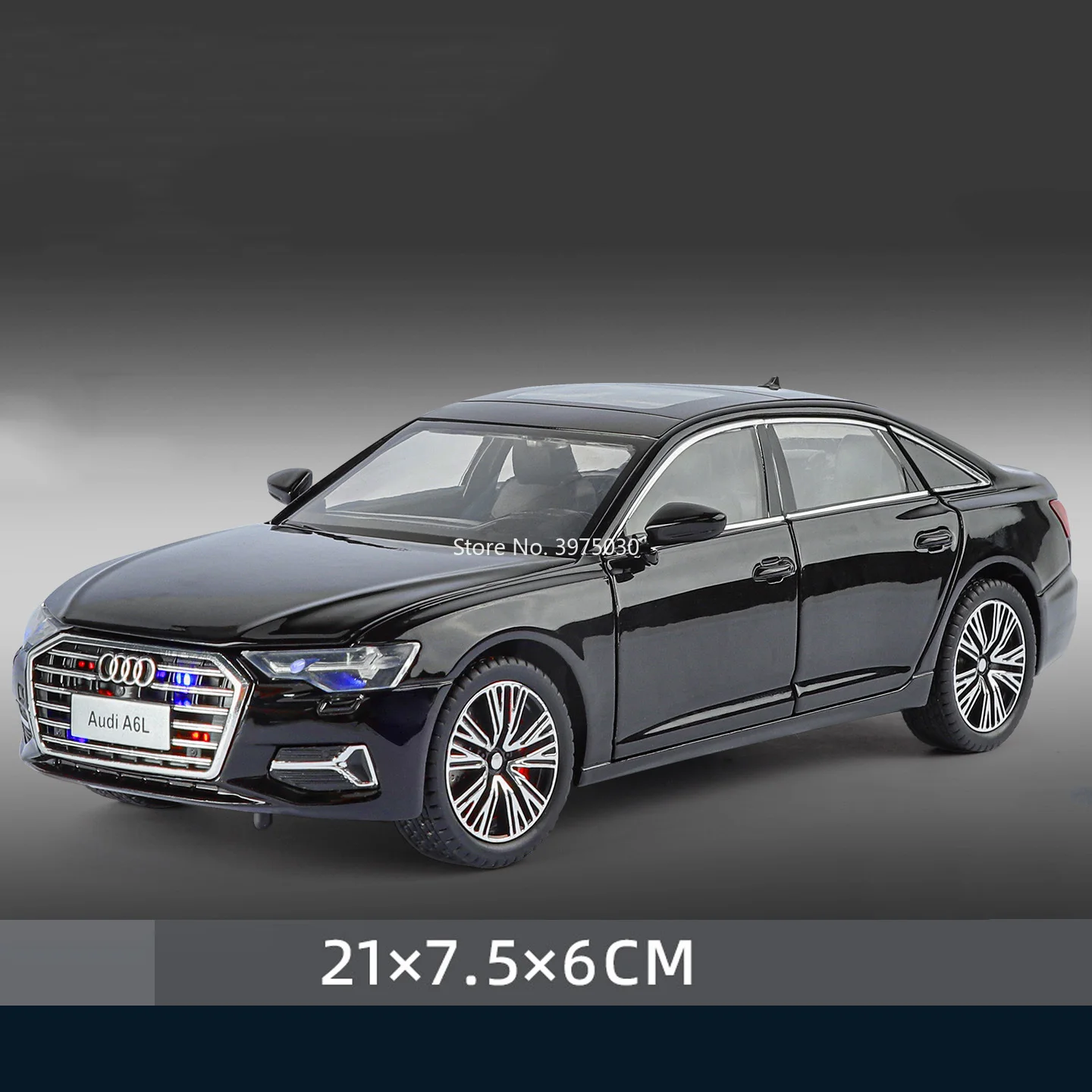 1:24 Scale Luxury A6L Car Model in Black 8 1:24 Scale Luxury A6L Car Model in Black - Image 8