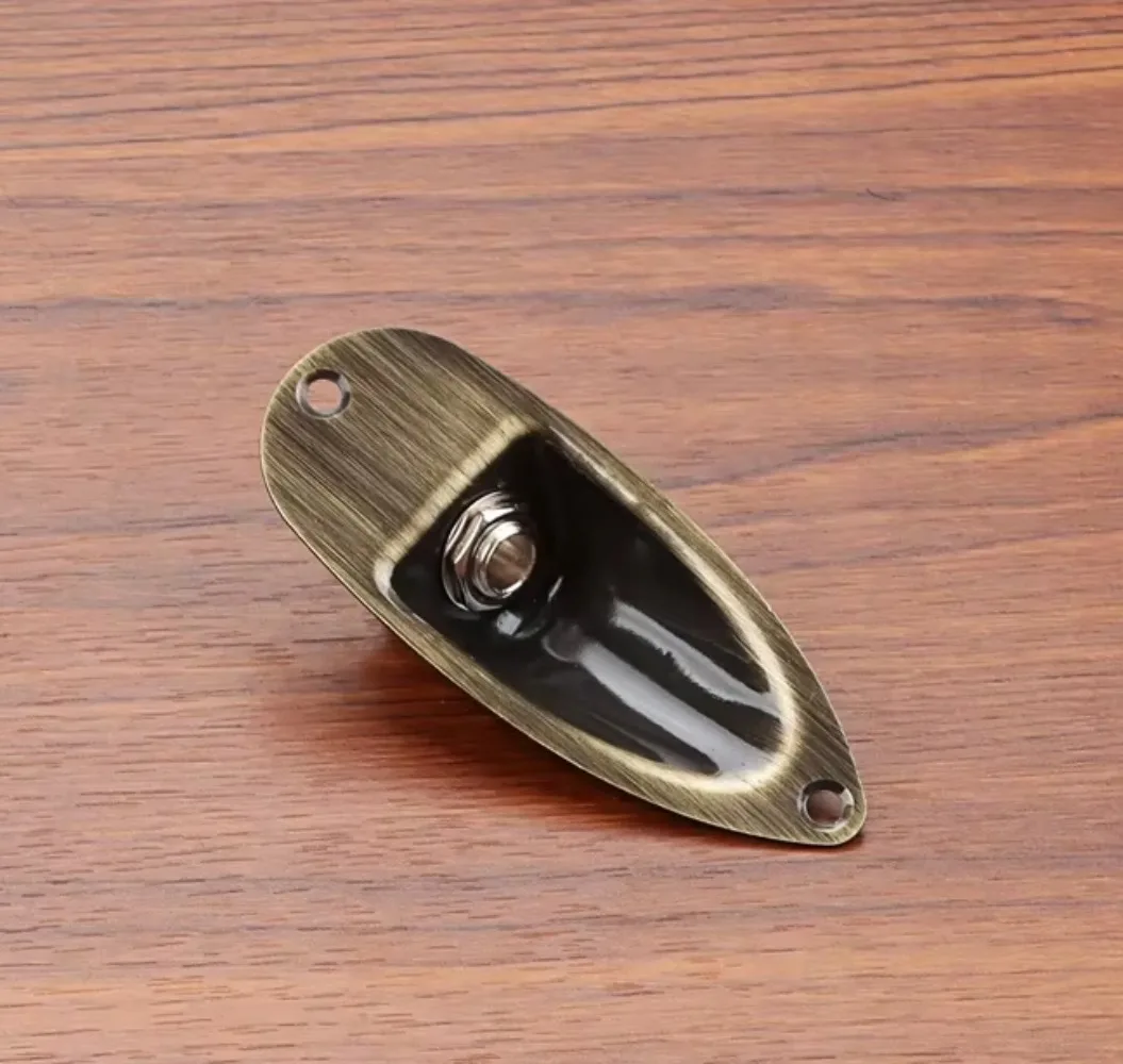 Bronze Guitar Jack Plate for Electric Guitars 3 Bronze Guitar Jack Plate for Electric Guitars - Image 3