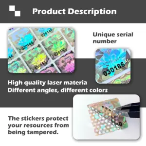 Holographic Security Seal Sticker 15mm Pack 7 S20971ac9523345c9a9fc696b9b04f2f0P