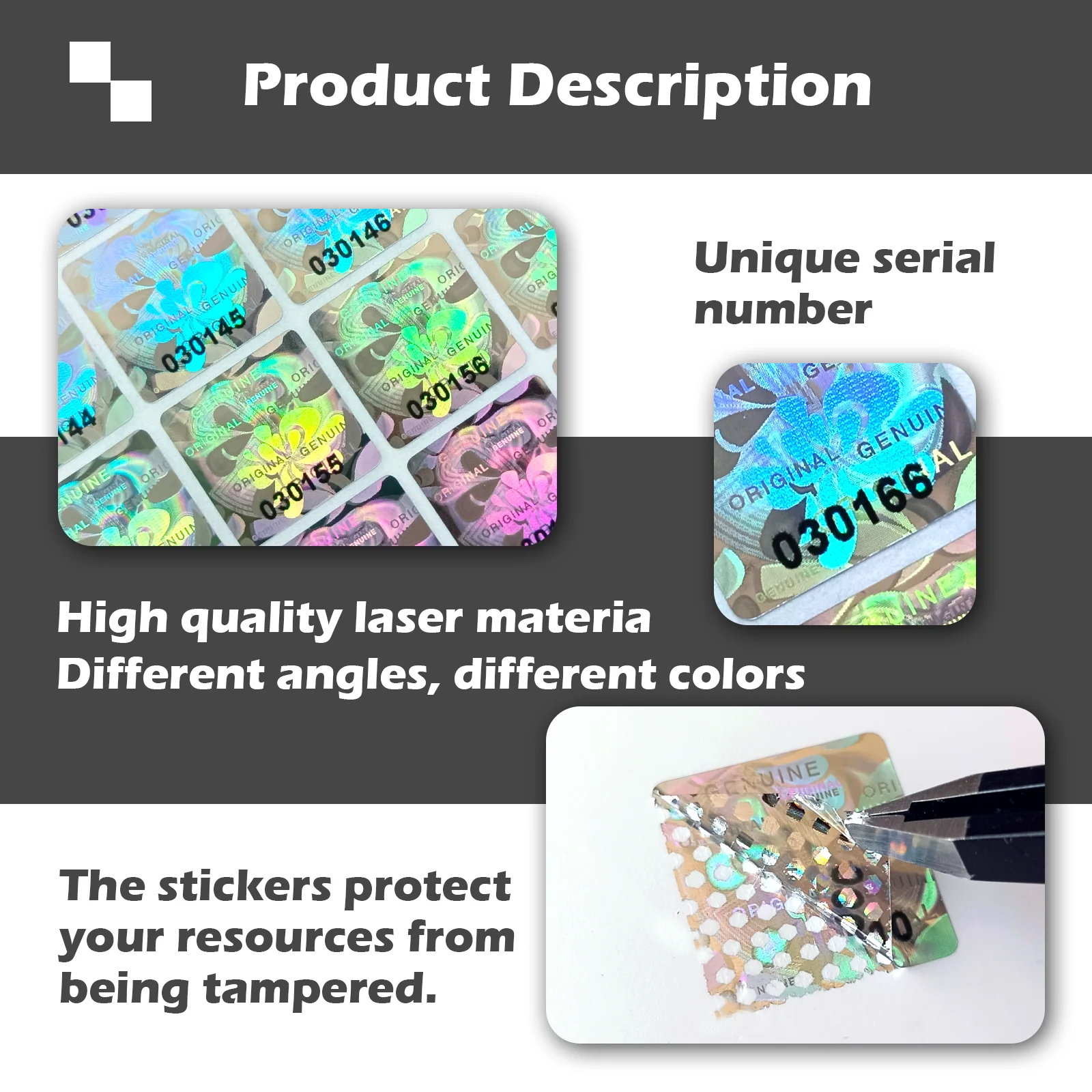 Holographic Security Seal Sticker 15mm Pack 2 Holographic Security Seal Sticker 15mm Pack - Image 2