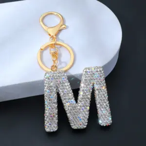 Sparkling Rhinestone Letter Keychain for Bags 16 S209e7e0b7a51408f8301bd52b6890f010