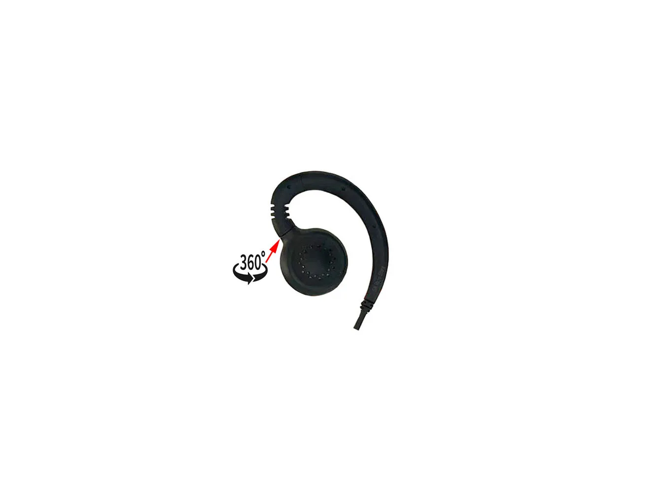 Black Earpiece Headset with PTT Mic for Motorola Models 4 Black Earpiece Headset with PTT Mic for Motorola Models - Image 4