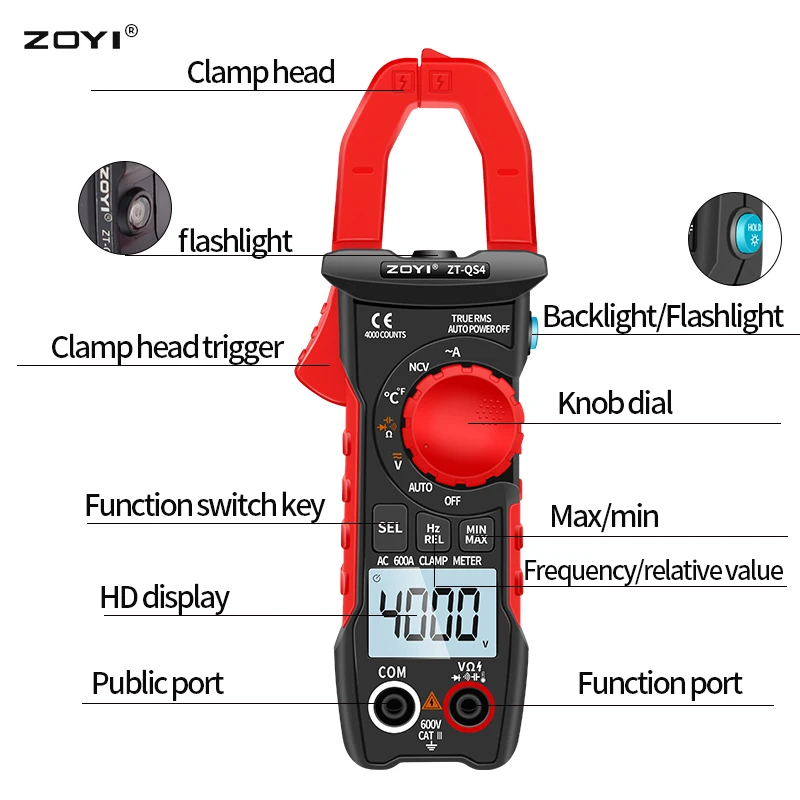 Digital Clamp Meter ZT-QS4 for Professionals 2 Digital Clamp Meter ZT-QS4 for Professionals - Image 2
