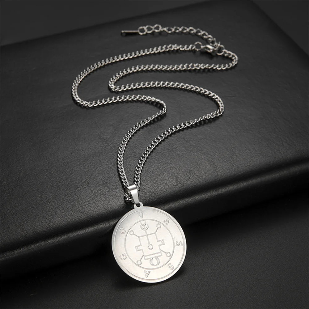 Stainless Steel Satan Sigil Vassago Necklace 5 Stainless Steel Satan Sigil Vassago Necklace - Image 5