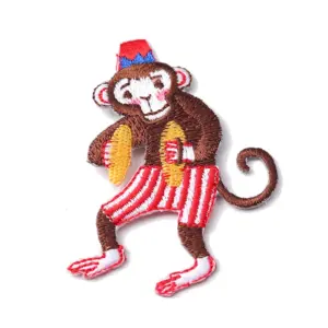 Circus Performance Monkey Embroidered Patch 8 S20e9481d766d4e778623b0ad39adbb1c8