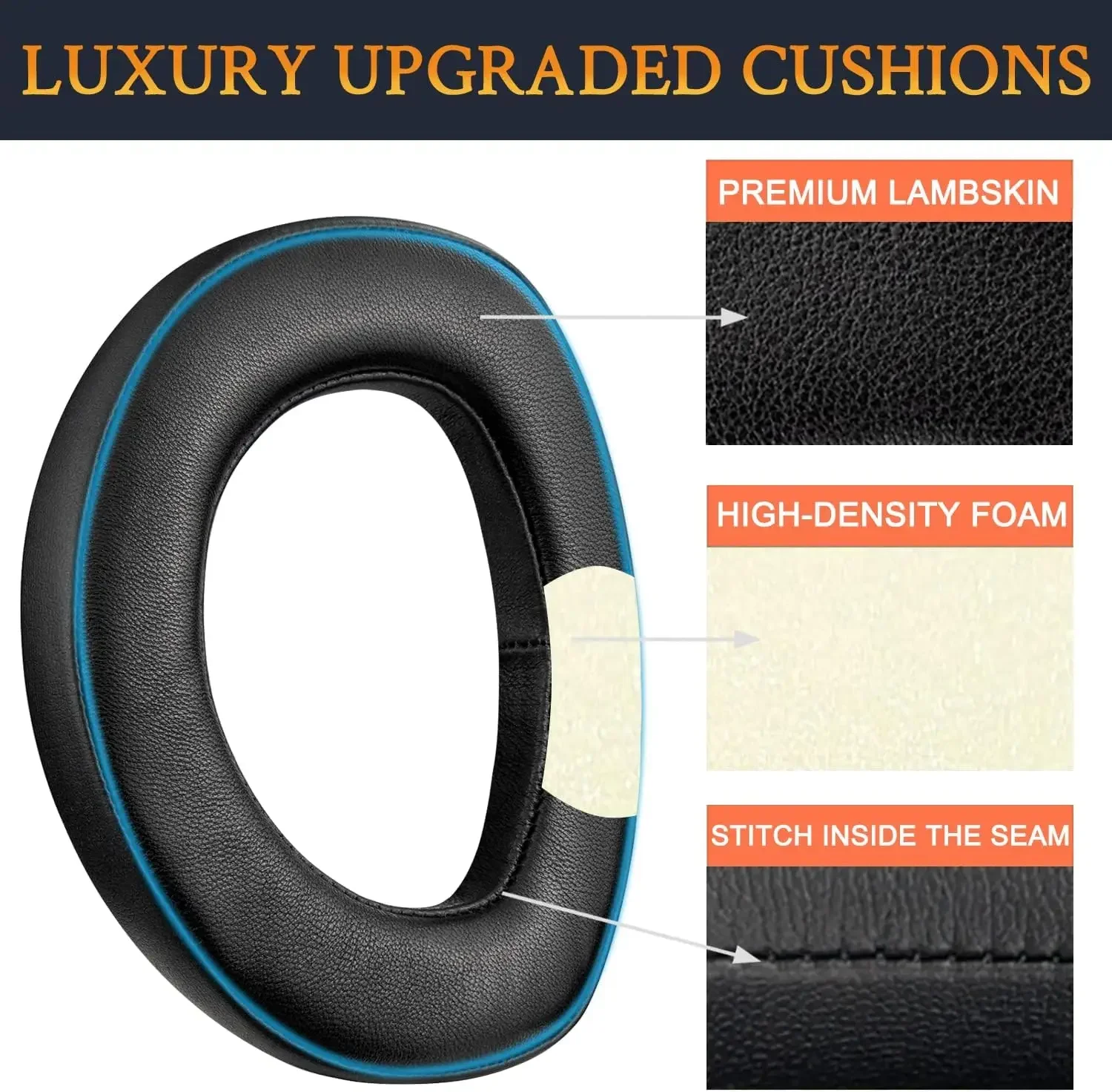 Premium Replacement Ear Pads for Sennheiser HD800 4 Premium Replacement Ear Pads for Sennheiser HD800 - Image 4