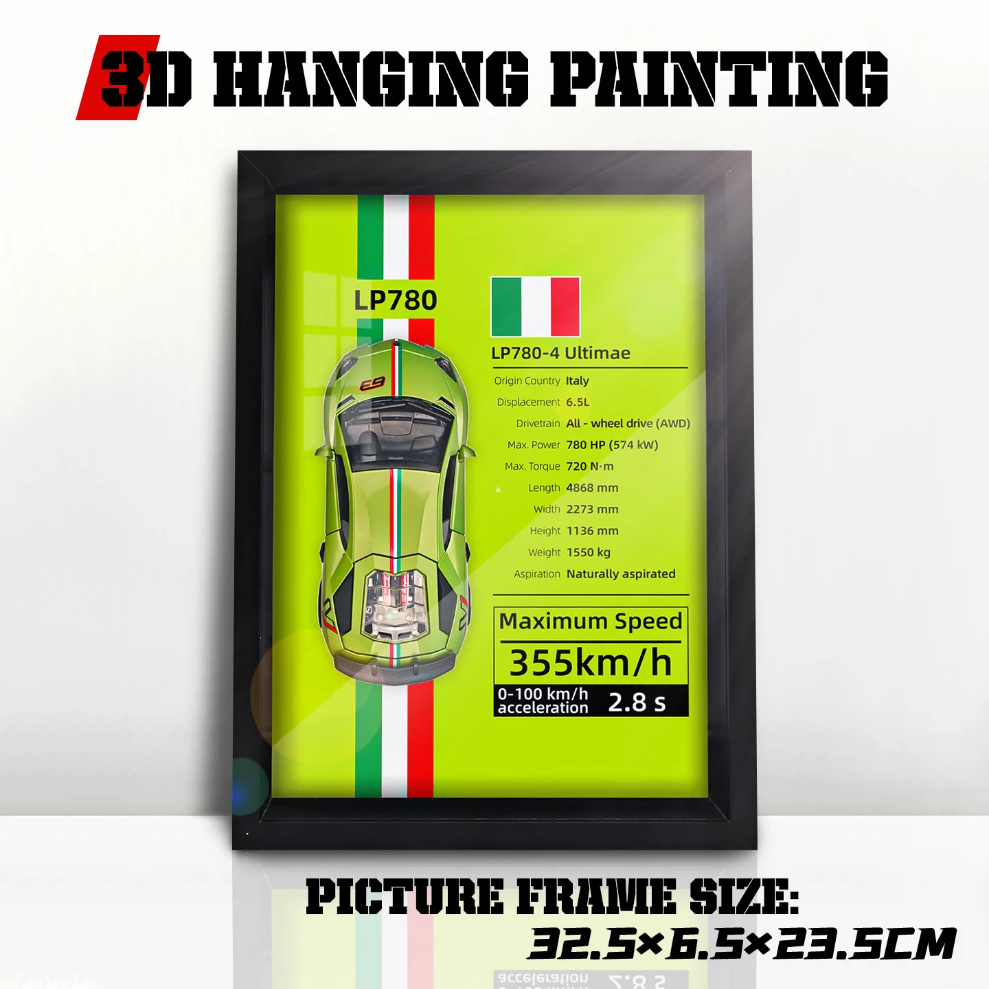 3D Alloy Car Model Wall Decor 1:32 Scale 2 3D Alloy Car Model Wall Decor 1:32 Scale - Image 2