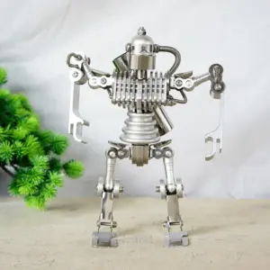 Stainless Steel Robot Figurine - 23.5 cm 10 S215b7a93749e4c8e821ce98237a246f7l