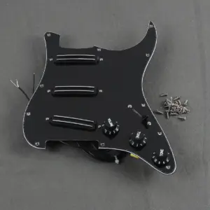 Black Alnico 5 Dual Rails Strat Pickguard 8 S21847e216cb547639fcabfce7d69fc538