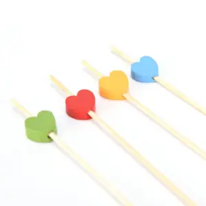 Bright Heart-Shaped Wooden Food Forks Set - Pack of 100 14 S219ec4abfe3e4ae493bc410eb93a8dfaE