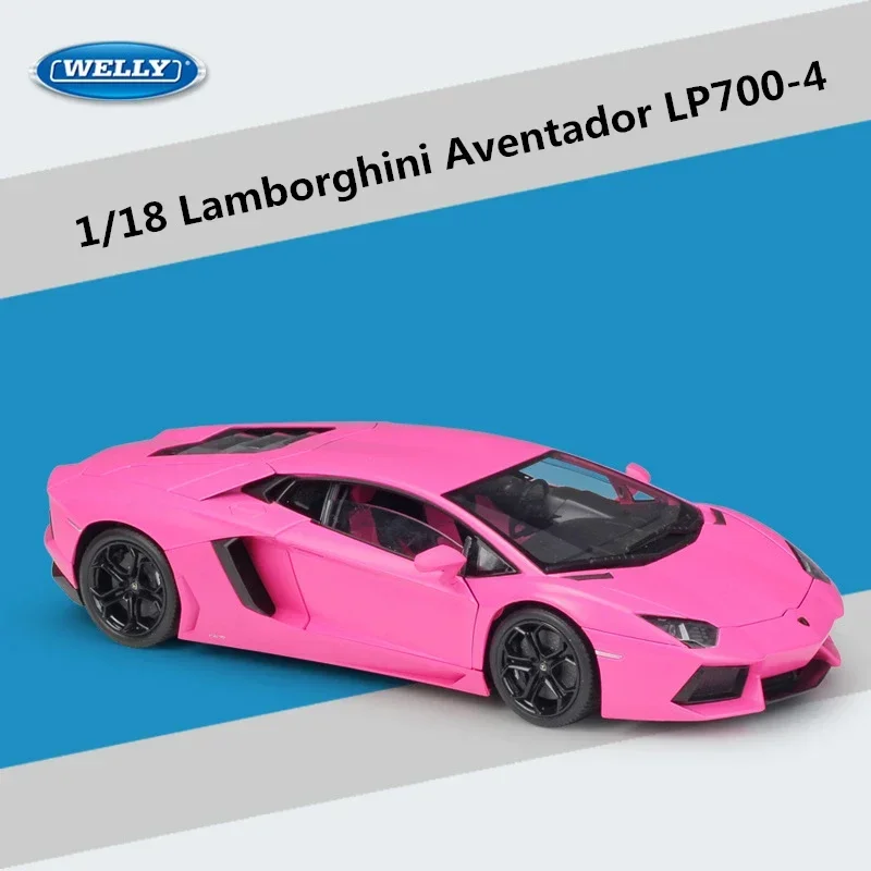 Blue Lamborghini Aventador LP700-4 Model 1:18 Scale 8 Blue Lamborghini Aventador LP700-4 Model 1:18 Scale - Image 8